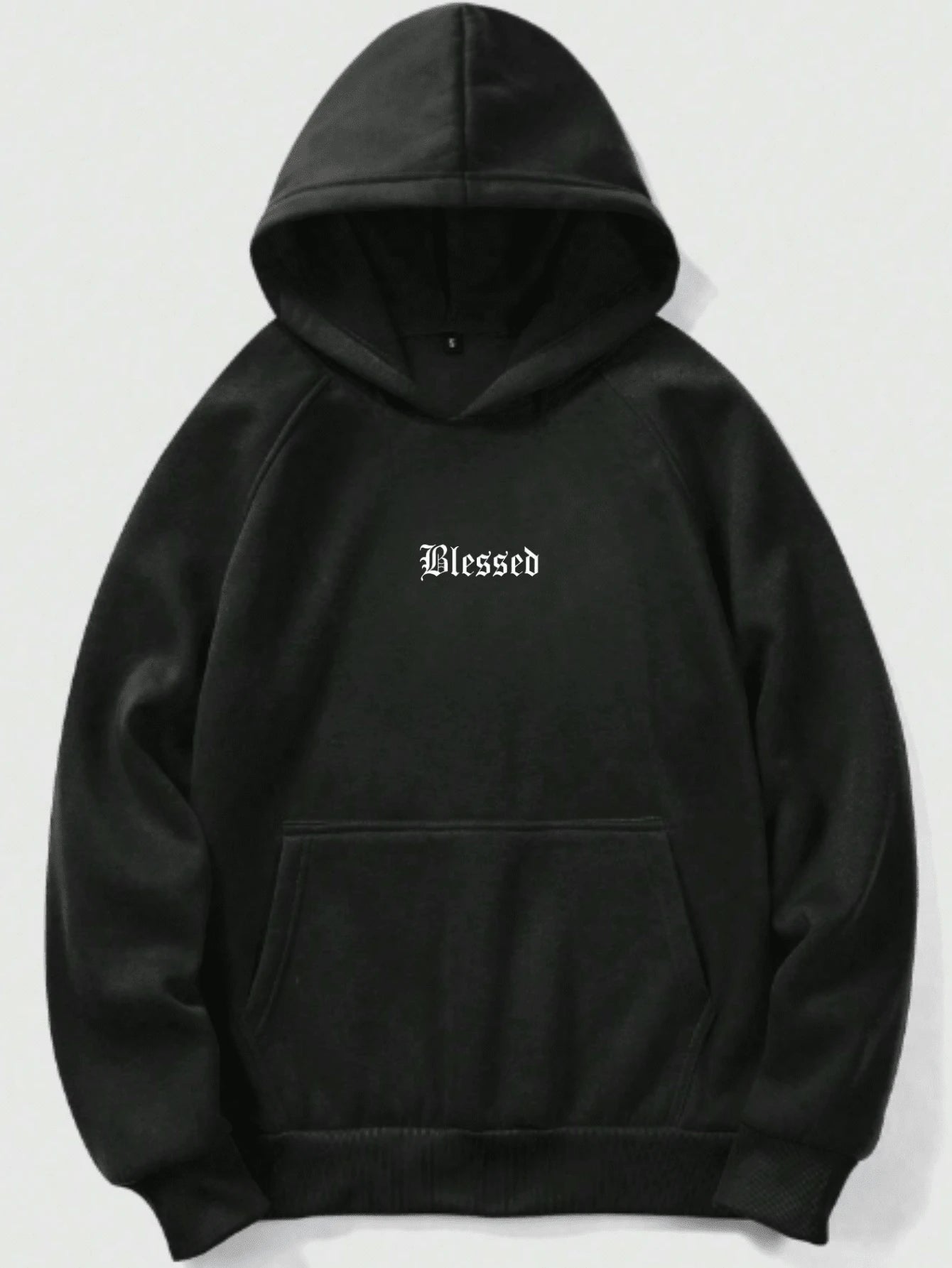 Moletom Oversized Blessed Streetwear Premium Preto – Unissex, Confortável e Estilo Urbano