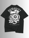 Camiseta Oversized Humanity Street Premium – 100% Algodão, Estilo Urbano, Conforto e Caimento Amplo