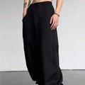 Calça Wide Leg Baggy de Moletom Lisa Premium – Unissex, Cintura Alta, Estilo Streetwear Oversized
